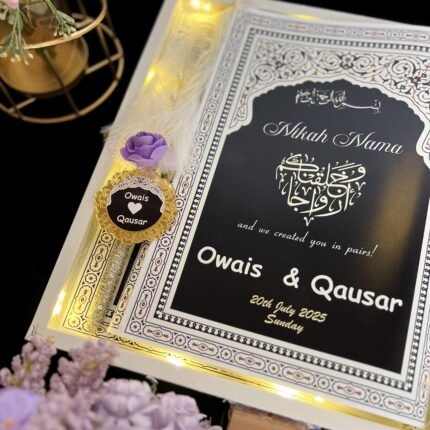Customized Nikah Nama - Elegant Black Theme